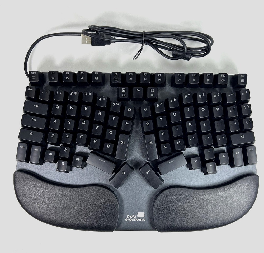 Truly Ergonomic CLEAVE Keyboard Ergo Split Tactile Optical Mechanical White LED